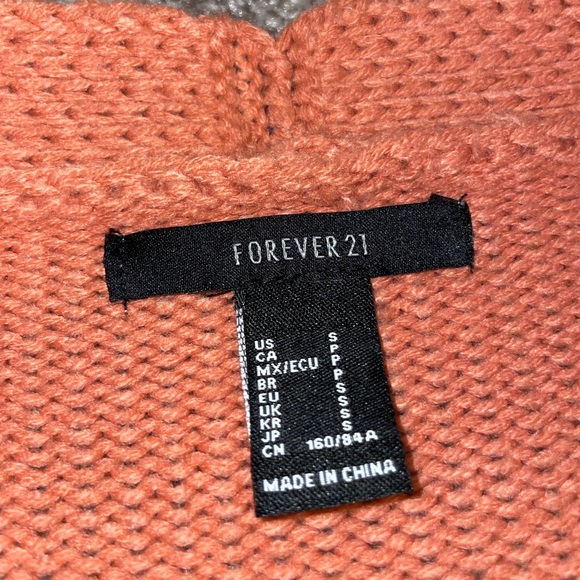 Forever 21 Orange Knit Open Front Cardigan - Picture 5 of 5
